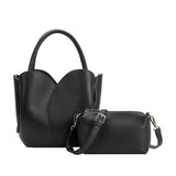 Tulip Recycled Vegan Top Handle Bag in Black