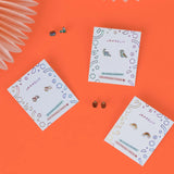 Bookworm Enamel Flat Back Kids Earrings
