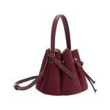 Laguna Recycled Vegan Suede Bag in Burgundy