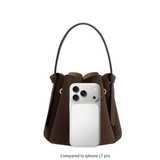 Laguna Recycled Vegan Suede Bag in Chocolate