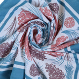 Pine Cone Bandana in Blue