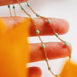 Soleil Beaded Necklace in Blue