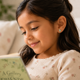 Bookworm Enamel Flat Back Kids Earrings