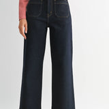 Birdie Patch Pocket Wide Legs in Ink