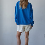 Drew Layered Pullover in Cobalt