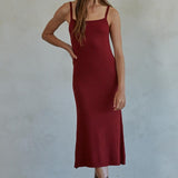 Olsen Slipdress in Burgundy