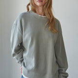 Drew Layered Pullover in Moss