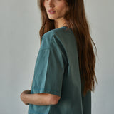 Everyday Boxy Tee in Forest