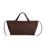 Jill Recycled Vegan Suede Tote Bag in Chocolate
