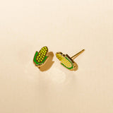 Corn on the Cob Enamel Stud Earrings