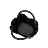 Tulip Recycled Vegan Top Handle Bag in Black