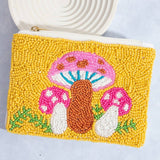Mushroom Beaded Coin Purse