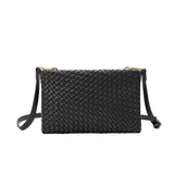 Daisy Recycled Vegan Crossbody Bag in Black