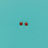 Ladybug Flat Back Kids Earrings