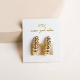 Twisted Gold Hoops