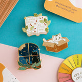 Cat Window Enamel Pin