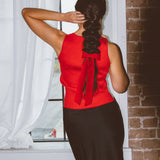 Velvet Long Bow Barrette