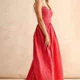 Iris Dress in Cherry Pink