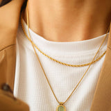 Dax Necklace in Green Adventurine