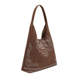 Eunice Vegan Suede Tote Bag in Tobacco