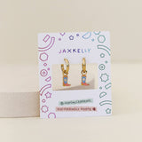 Boot Enamel Charm Hoop