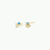 Sun Ray Earrings in Fire Opal