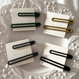 Muted Wavy Hair Clip Set
