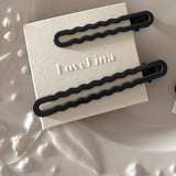 Muted Wavy Hair Clip Set