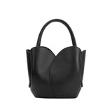 Tulip Recycled Vegan Top Handle Bag in Black