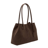 Irene Vegan Suede Shoulder Bag in Chocolate