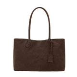 Irene Vegan Suede Shoulder Bag in Chocolate