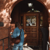 Dans le Sac Corduroy Crescent Bag in Espresso