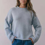 Gillian Rollneck Sweater in Sky