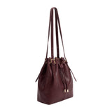 Sally Recycled Vegan Shoulder Bag in Plum