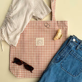 Chai Gingham Tote