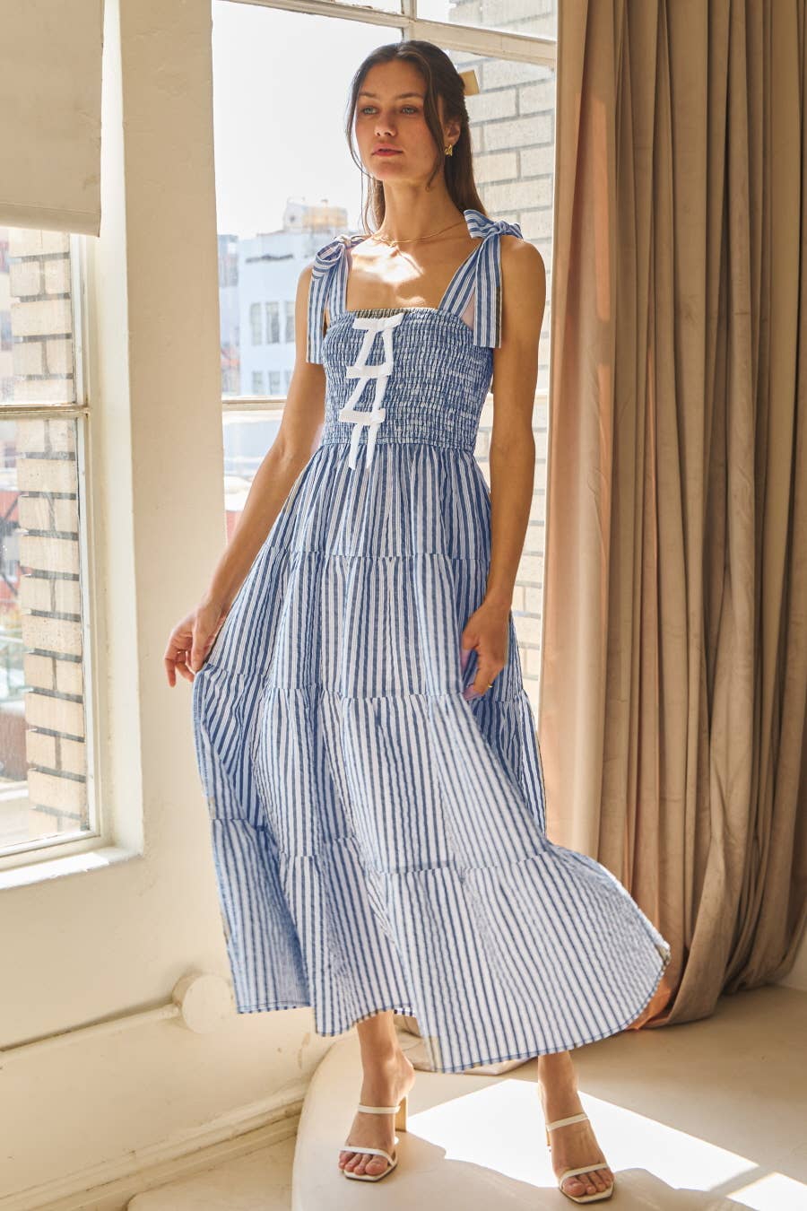 zoe midi dress Zoe Blue Botanical Floral Midi Dress Be You Boutique