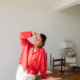 Piper Cardigan in Cherry