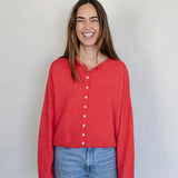 Piper Cardigan in Cherry