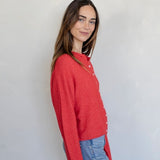 Piper Cardigan in Cherry