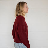 Piper Cardigan in Wine