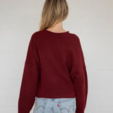 Piper Cardigan in Wine