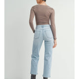 Ellen Vintage Straight Legs in Light Wash