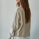 Drew Layered Pullover in Sand