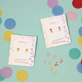 Lemon Enamel Flat Back Kids Earrings
