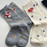 Mushroom Flower Socks