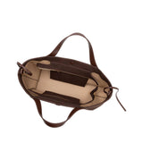 Jill Recycled Vegan Suede Tote Bag in Chocolate