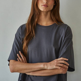 Everyday Boxy Tee in Charcoal