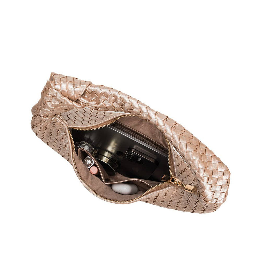 Brigitte Large Recycled Vegan Shoulder Bag in Espresso