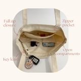 Chai Gingham Wide Tote