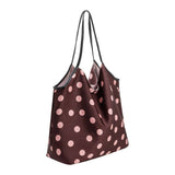 Cathy Polka Dot Tote Bag in Burgundy
